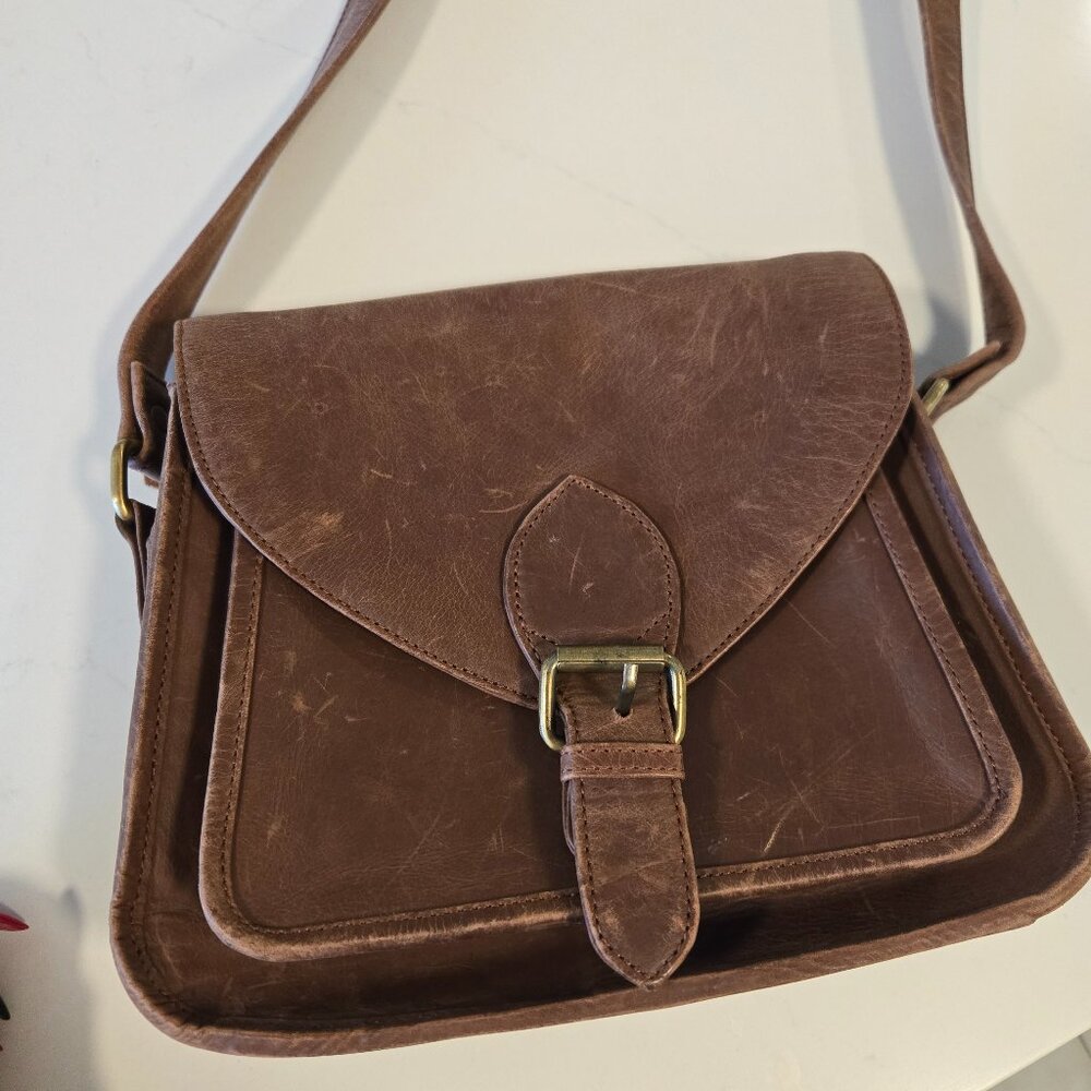 JOYN Brown Leather Crossbody Bag *FAIRTRADE*